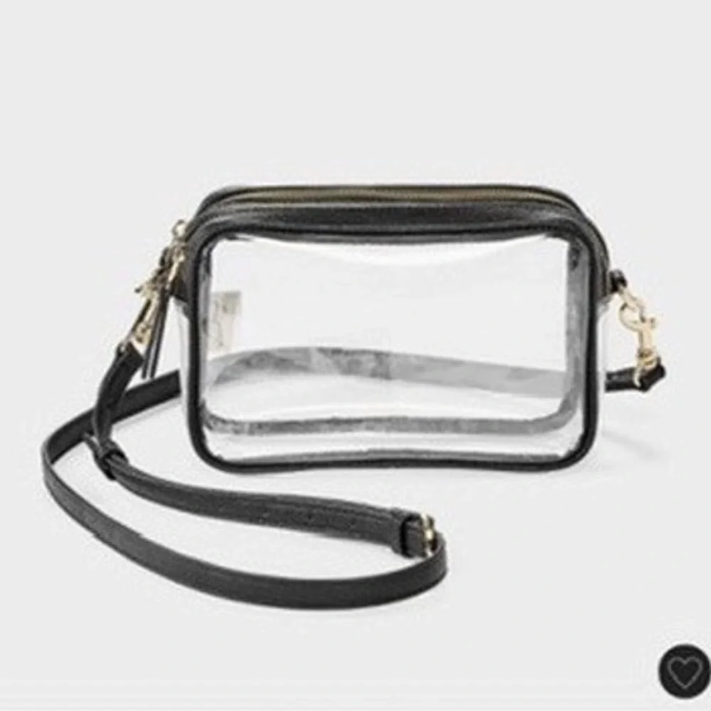Universal Thread Clear Crossbody Bag Women Small Black Stadium Approved NWT
